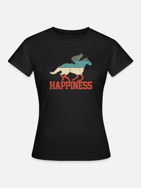 Reiter Reiten Pferd - Frauen T-Shirt - Schwarz