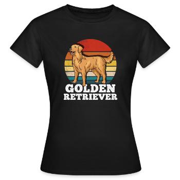 Golden retriever - T-shirt Femme - noir - Devant - AI Model Female 172 dark (172cm)