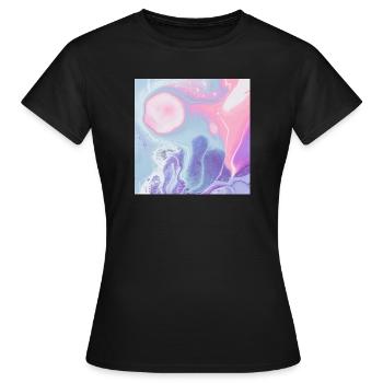 mouse pad colorful texture design - Women's T-Shirt - black - Front - AI Model Female 172 dark (172cm)