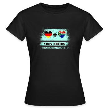 Allemagne et Afrique du Sud 100 % Genial / Cadeau - T-shirt Femme - noir - Devant - AI Model Female 172 dark (172cm)
