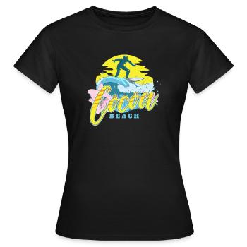 Plage de Cacao - T-shirt Femme - noir - Devant - AI Model Female 172 dark (172cm)