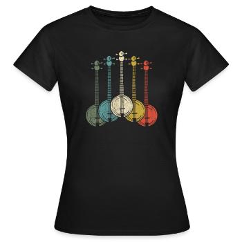 Banjo Banjo-Spieler - Frauen T-Shirt - Schwarz - Vorne - AI Model Female 172 dark (172cm)