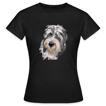 Bearded Collie - Frauen T-Shirt - Schwarz - Vorne - AI Model Female 172 dark (172cm)