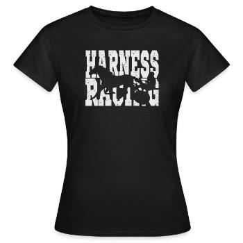 Traber Trabrennen Design - Frauen T-Shirt - Schwarz - Vorne - AI Model Female 172 dark (172cm)