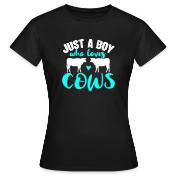 Cow Cows - Women's T-Shirt - black - Front - AI Model Female 172 dark (172cm)