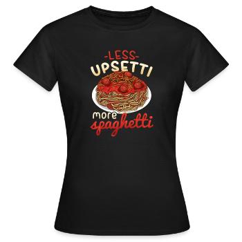Spaghetti - Frauen T-Shirt - Schwarz - Vorne - AI Model Female 172 dark (172cm)