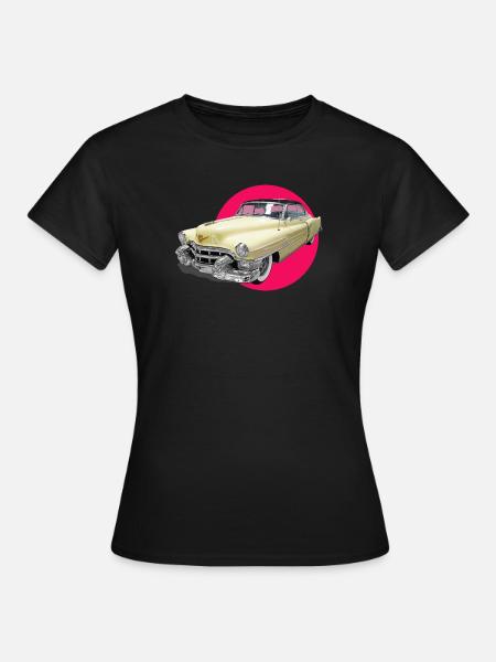 Youngtimer car adore Cadi Chevy Retro Car Oldtime - T-shirt Femme - noir
