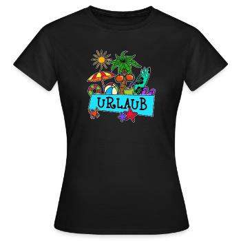 Urlaub Ferien Karibik Paradies Beachparty Strand - Frauen T-Shirt - Schwarz - Vorne - AI Model Female 172 dark (172cm)
