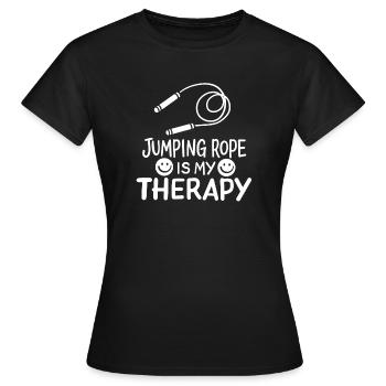 Corde à sauter Corde à sauter - T-shirt Femme - noir - Devant - AI Model Female 172 dark (172cm)