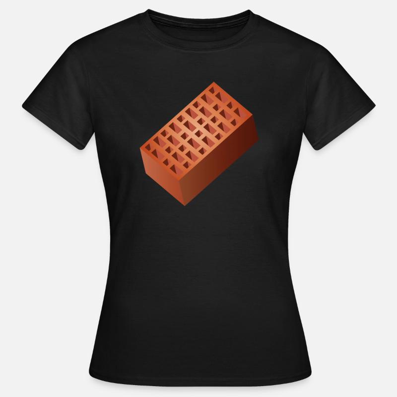Brick Wall Bricks Bricks for Wall Construction - Women's T-Shirt - black