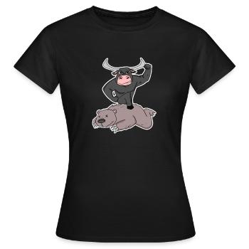 Échange haussier et baissier - T-shirt Femme - noir - Devant - AI Model Female 172 dark (172cm)