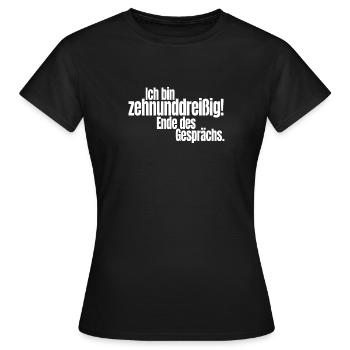 Zehnunddreißig Vierzig Geschenk Für 40. Geburtstag - Frauen T-Shirt - Schwarz - Vorne - AI Model Female 172 dark (172cm)