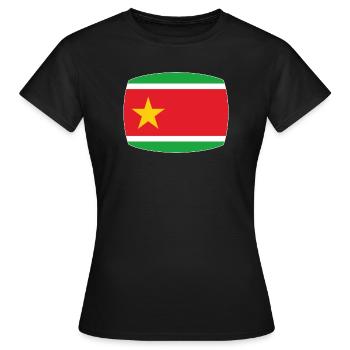 Flagge von Guadeloupe - Frauen T-Shirt - Schwarz - Vorne - AI Model Female 172 dark (172cm)