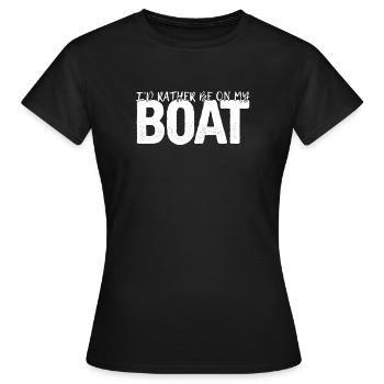 Boat Boat Captain Boating - Women's T-Shirt - black - Front - AI Model Female 172 dark (172cm)