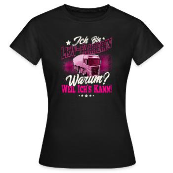 LKW Fahrerin - Frauen T-Shirt - Schwarz - Vorne - AI Model Female 172 dark (172cm)