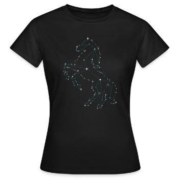 Pferdetraum Pferde Liebe Sternen Pferd - Frauen T-Shirt - Schwarz - Vorne - AI Model Female 172 dark (172cm)