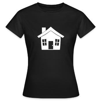 Haus - Frauen T-Shirt - Schwarz - Vorne - AI Model Female 172 dark (172cm)