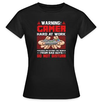 Joueur - T-shirt Femme - noir - Devant - AI Model Female 172 dark (172cm)