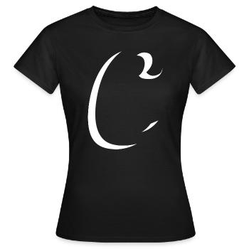 Abstraktes Farbenspiel auf Leinwand - Frauen T-Shirt - Schwarz - Vorne - AI Model Female 172 dark (172cm)