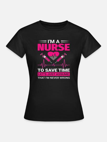 Krankenschwester - Frauen T-Shirt - Schwarz