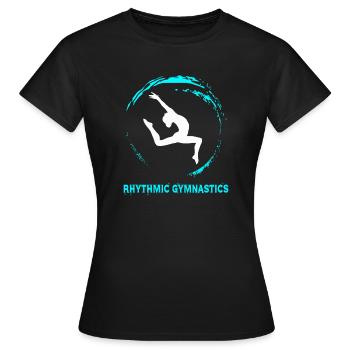 Gymnastique rythmique - T-shirt Femme - noir - Devant - AI Model Female 172 dark (172cm)