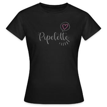 Schickes Herzpipelette - Frauen T-Shirt - Schwarz - Vorne - AI Model Female 172 dark (172cm)