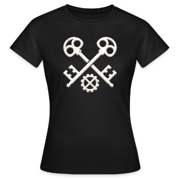 Marque 500 m - T-shirt Femme - noir - Devant - AI Model Female 172 dark (172cm)
