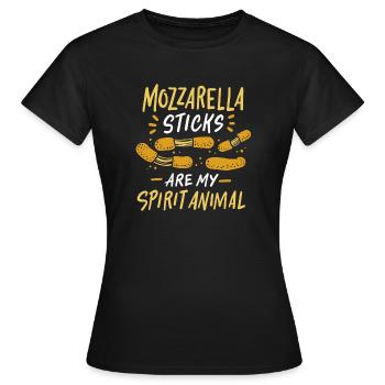 Mozzarella Stick - Frauen T-Shirt - Schwarz - Vorne - AI Model Female 172 dark (172cm)