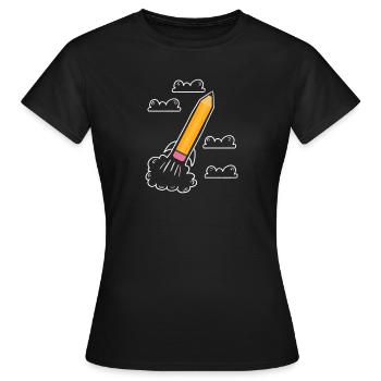 Premier jour d’école Début d’école - T-shirt Femme - noir - Devant - AI Model Female 172 dark (172cm)