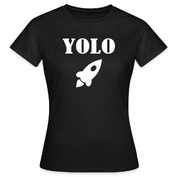 Yolo - Frauen T-Shirt - Schwarz - Vorne - AI Model Female 172 dark (172cm)