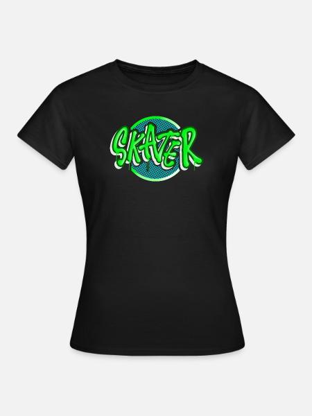 Skater - Frauen T-Shirt - Schwarz