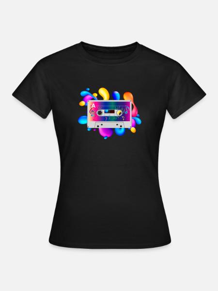 Kassette - Frauen T-Shirt - Schwarz