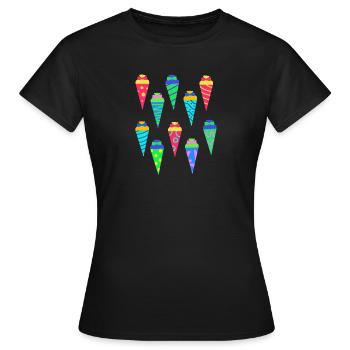 Schultüte Zuckertüte Schulbeginn Schulstart - Frauen T-Shirt - Schwarz - Vorne - AI Model Female 172 dark (172cm)