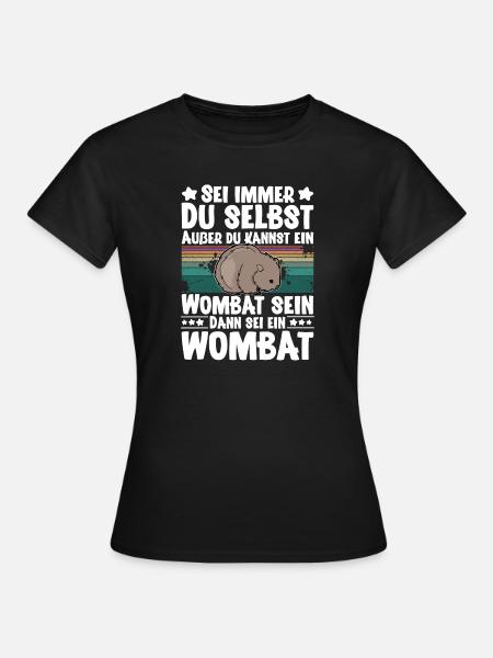 Wombat - Frauen T-Shirt - Schwarz
