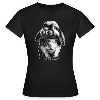 Lapin Lapin - T-shirt Femme - noir - Devant - AI Model Female 172 dark (172cm)