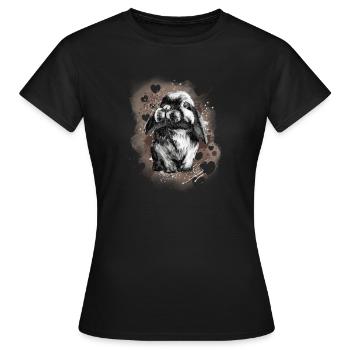 Lapin lapin - T-shirt Femme - noir - Devant - AI Model Female 172 dark (172cm)