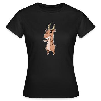 Antilope - T-shirt Femme - noir - Devant - AI Model Female 172 dark (172cm)