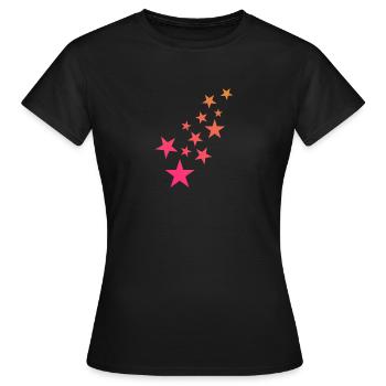 Astérisque motif décoration - T-shirt Femme - noir - Devant - AI Model Female 172 dark (172cm)