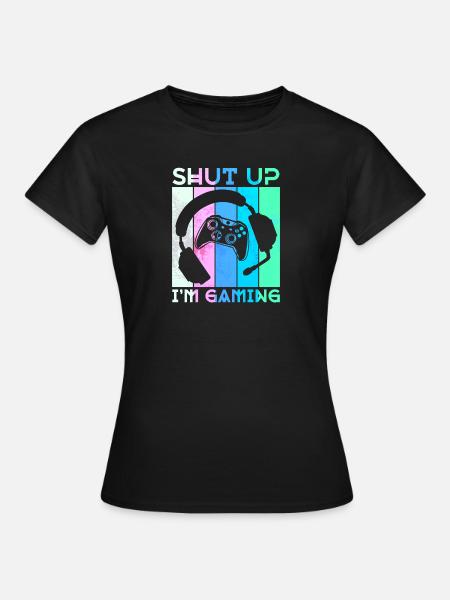 Gamer Headset Controller Statement Zocker - Frauen T-Shirt - Schwarz
