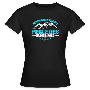 Perle des Erzgebirges - Frauen T-Shirt - Schwarz - Vorne - AI Model Female 172 dark (172cm)