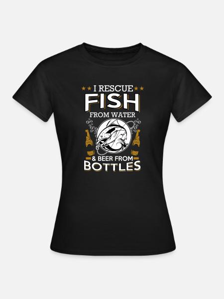 BEER FISH - Frauen T-Shirt - Schwarz