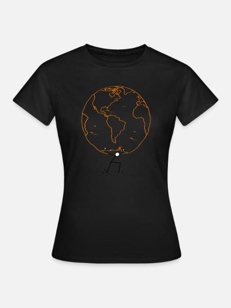 AARDE02 - Vrouwen T-shirt - zwart