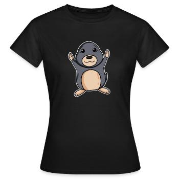 Taupe - T-shirt Femme - noir - Devant - AI Model Female 172 dark (172cm)