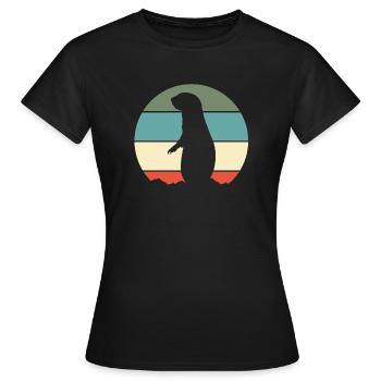 Prairies retro - T-shirt Femme - noir - Devant - AI Model Female 172 dark (172cm)