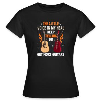 Guitarist Guitar Player Guitar - Women's T-Shirt - black - Front - AI Model Female 172 dark (172cm)