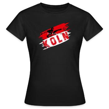 Fussball Köln Ruhrpott - Frauen T-Shirt - Schwarz - Vorne - AI Model Female 172 dark (172cm)
