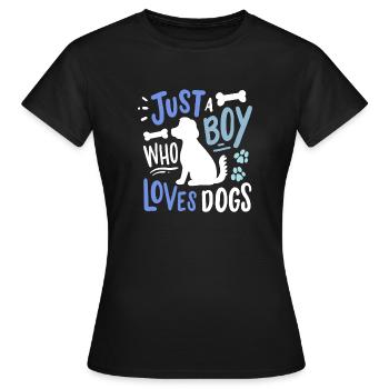 Chien Amoureux des chiens - T-shirt Femme - noir - Devant - AI Model Female 172 dark (172cm)
