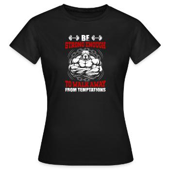 Gym fitness bodybuilders motivation de renforcement musculaire - T-shirt Femme - noir - Devant - AI Model Female 172 dark (172cm)