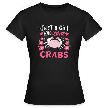 Crevettes fruits de mer - T-shirt Femme - noir - Devant - AI Model Female 172 dark (172cm)