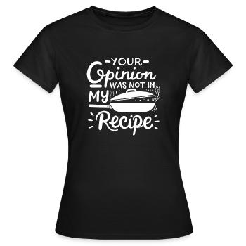 Cuisine Recette Cuisine - T-shirt Femme - noir - Devant - AI Model Female 172 dark (172cm)
